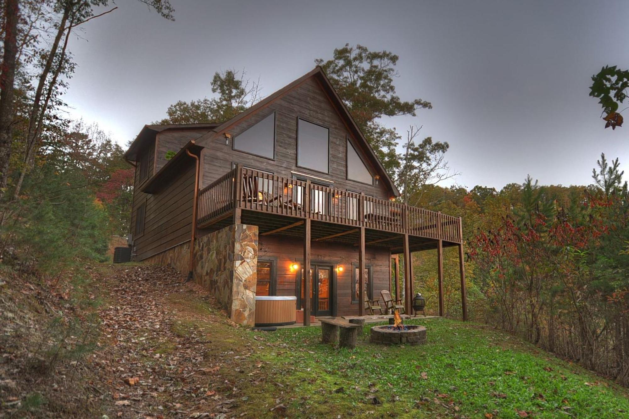 The View Sweeping Mountain Views Gas Fireplace Game Room Hot Tub Blue Ridge Exterior foto